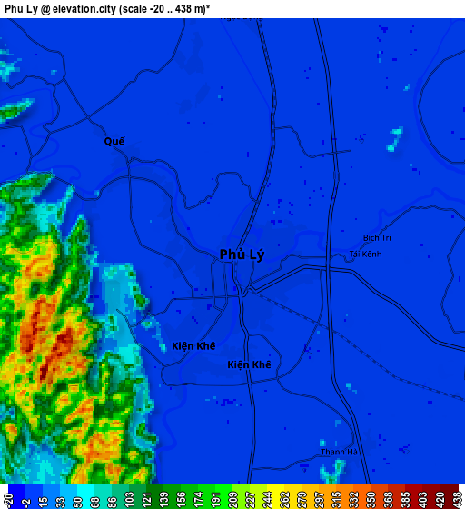 Zoom OUT 2x Phủ Lý, Vietnam elevation map