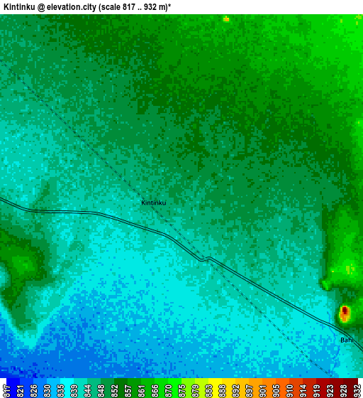 Zoom OUT 2x Kintinku, Tanzania elevation map