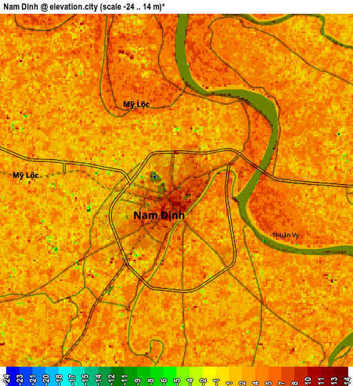 Zoom OUT 2x Nam Định, Vietnam elevation map