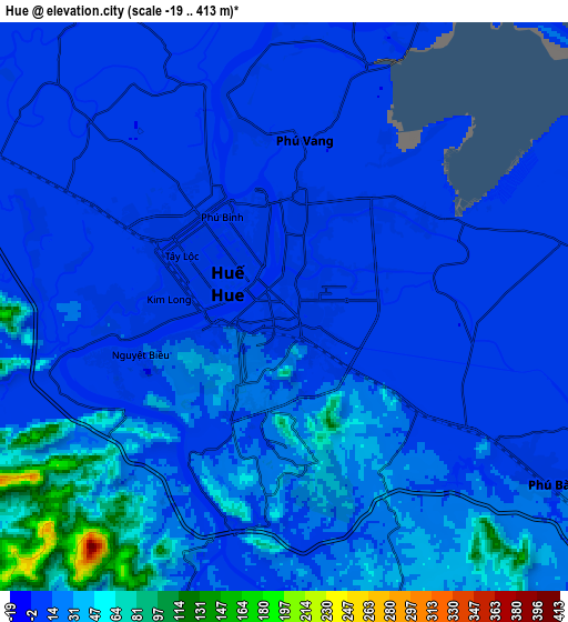 Zoom OUT 2x Huế, Vietnam elevation map