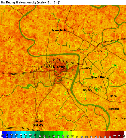 Zoom OUT 2x Hải Dương, Vietnam elevation map