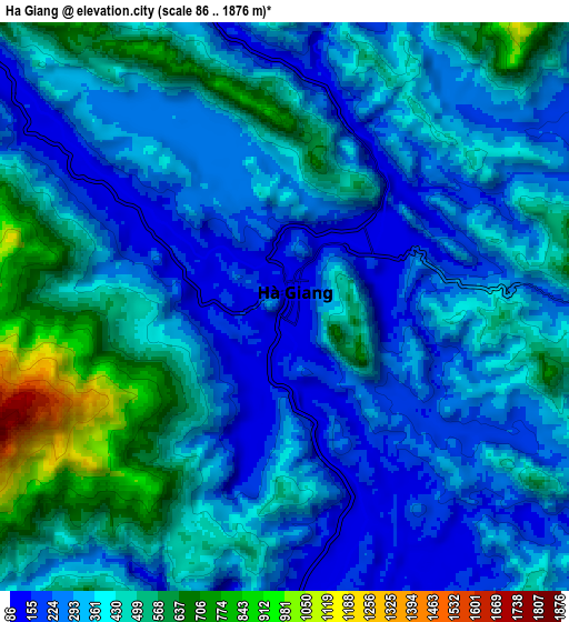 Zoom OUT 2x Hà Giang, Vietnam elevation map