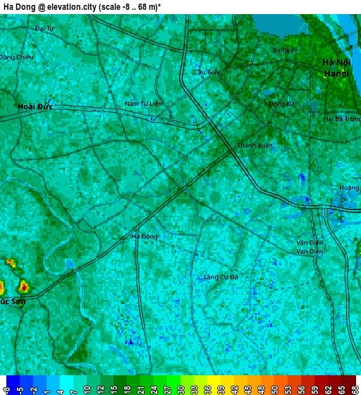 Zoom OUT 2x Hà Đông, Vietnam elevation map