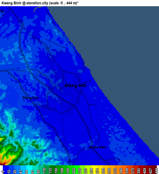 Zoom OUT 2x Kwang Binh, Vietnam elevation map