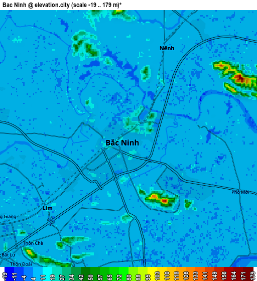 Zoom OUT 2x Bắc Ninh, Vietnam elevation map