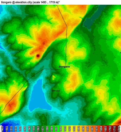 Zoom OUT 2x Ilongero, Tanzania elevation map