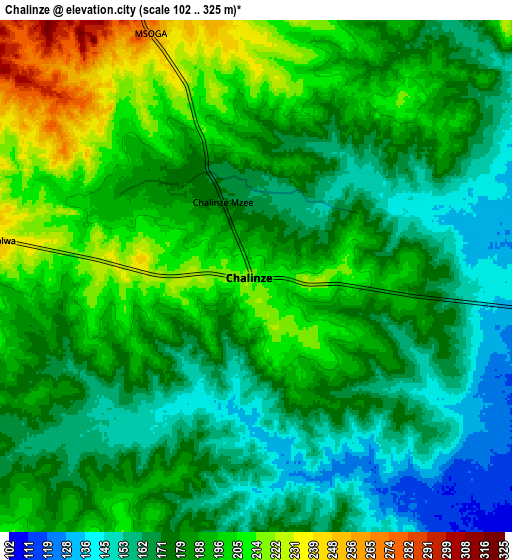 Zoom OUT 2x Chalinze, Tanzania elevation map