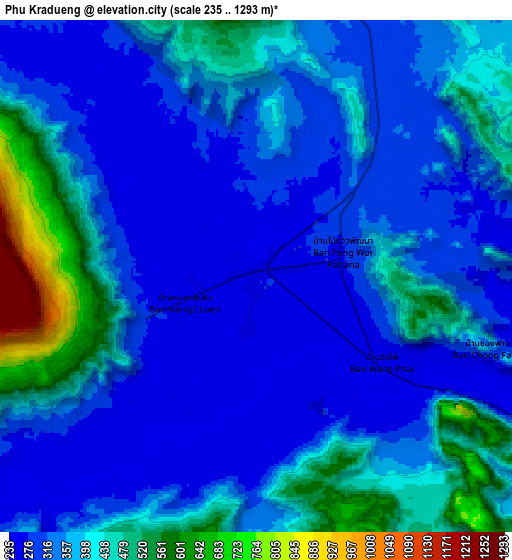 Zoom OUT 2x Phu Kradueng, Thailand elevation map