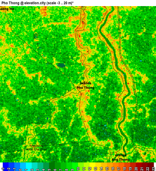 Zoom OUT 2x Pho Thong, Thailand elevation map