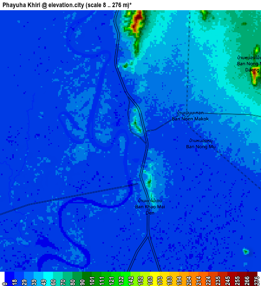 Zoom OUT 2x Phayuha Khiri, Thailand elevation map