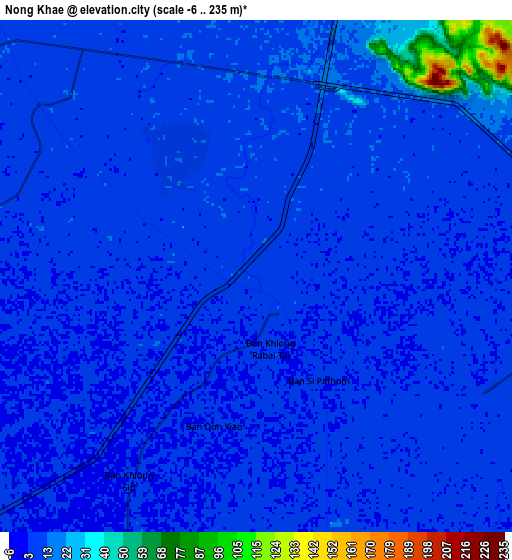 Zoom OUT 2x Nong Khae, Thailand elevation map