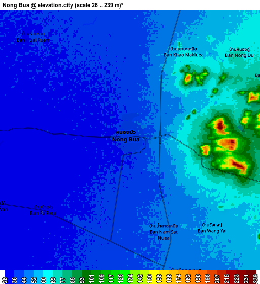 Zoom OUT 2x Nong Bua, Thailand elevation map