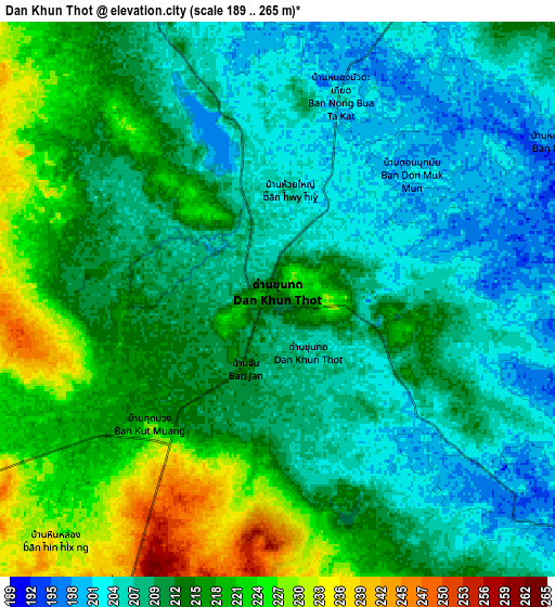 Zoom OUT 2x Dan Khun Thot, Thailand elevation map