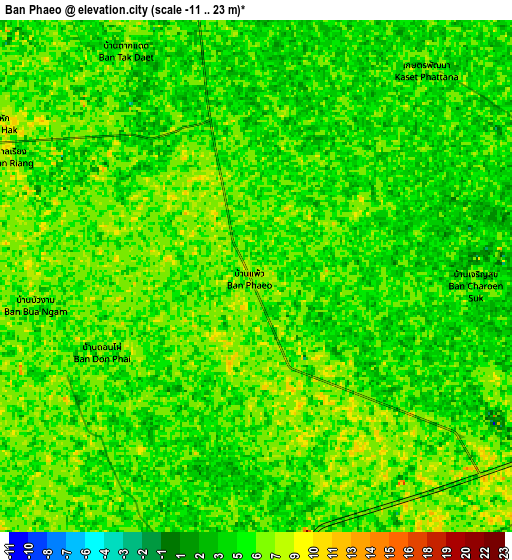 Zoom OUT 2x Ban Phaeo, Thailand elevation map