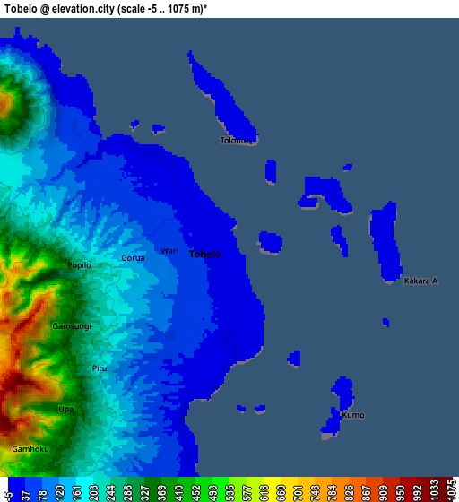 Zoom OUT 2x Tobelo, Indonesia elevation map