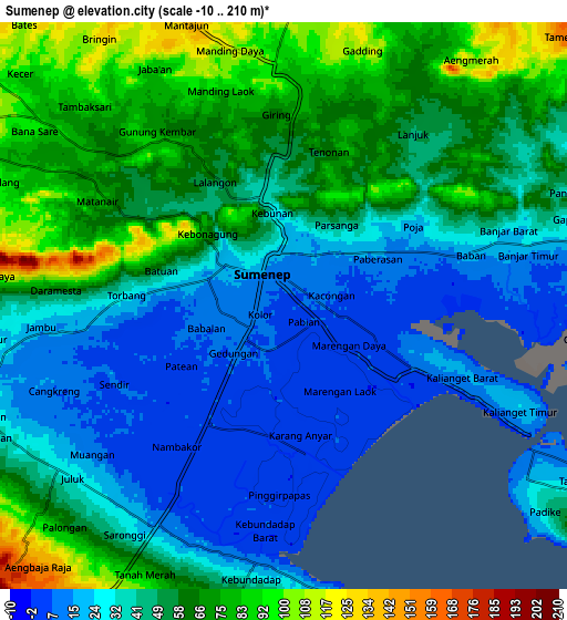 Zoom OUT 2x Sumenep, Indonesia elevation map