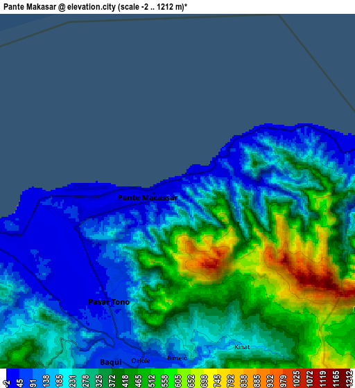 Zoom OUT 2x Pante Makasar, Timor Leste elevation map