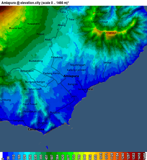 Zoom OUT 2x Amlapura, Indonesia elevation map