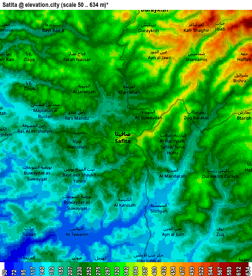 Zoom OUT 2x Satita, Syria elevation map