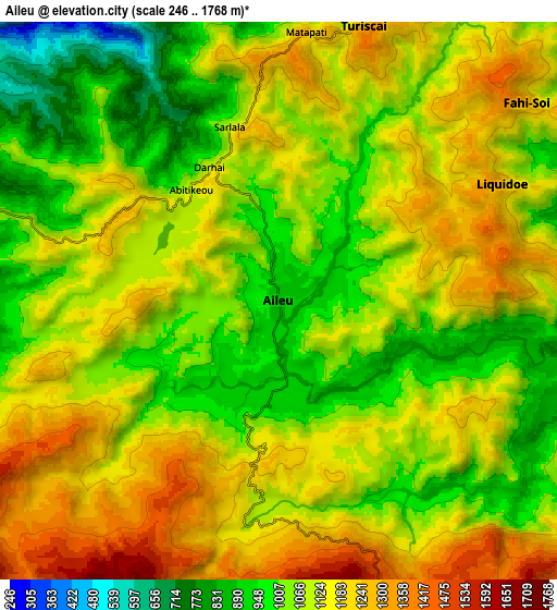 Zoom OUT 2x Aileu, Timor Leste elevation map