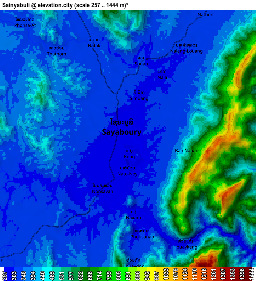 Zoom OUT 2x Sainyabuli, Laos elevation map