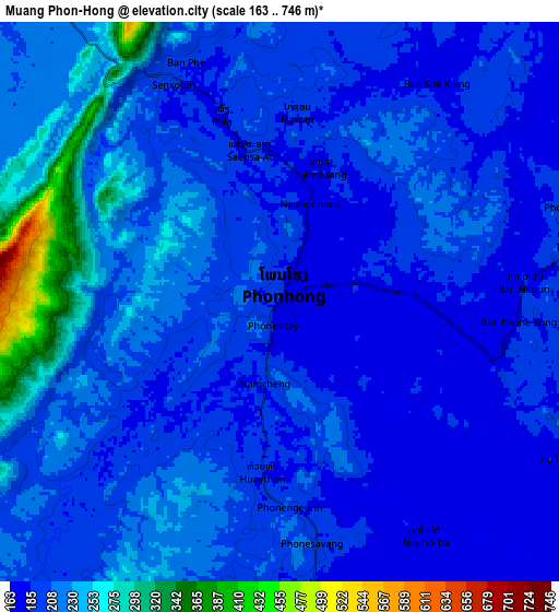 Zoom OUT 2x Muang Phôn-Hông, Laos elevation map