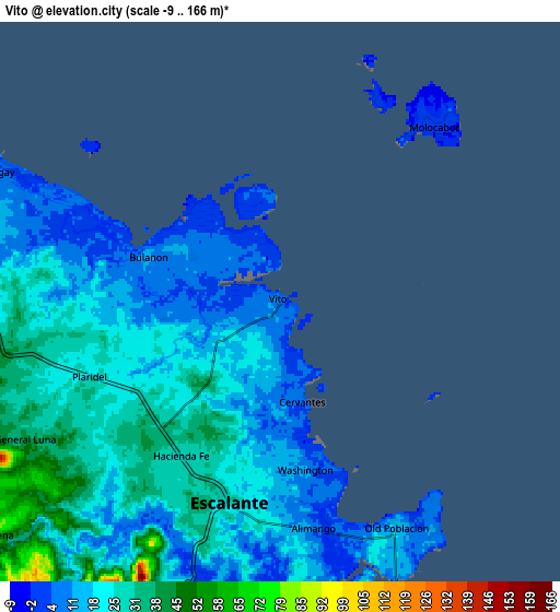 Zoom OUT 2x Vito, Philippines elevation map