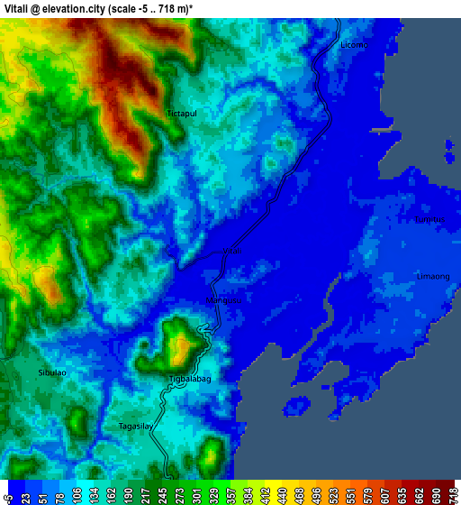 Zoom OUT 2x Vitali, Philippines elevation map