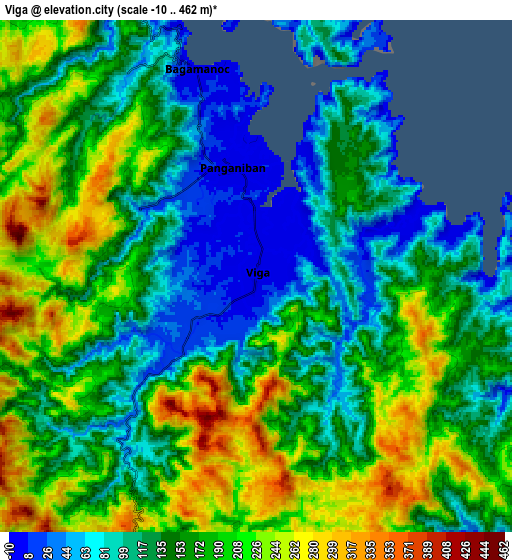 Zoom OUT 2x Viga, Philippines elevation map