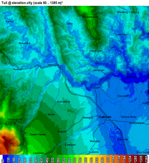 Zoom OUT 2x Tuli, Philippines elevation map