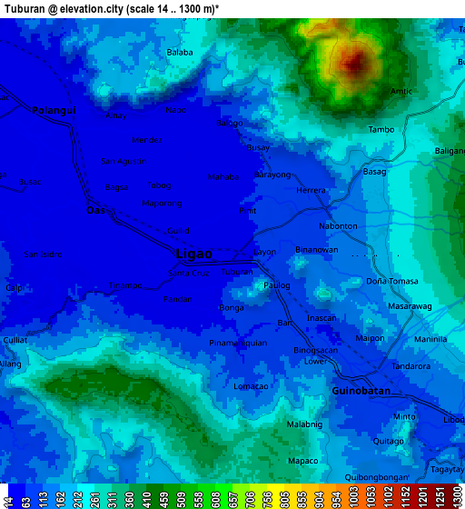 Zoom OUT 2x Tuburan, Philippines elevation map