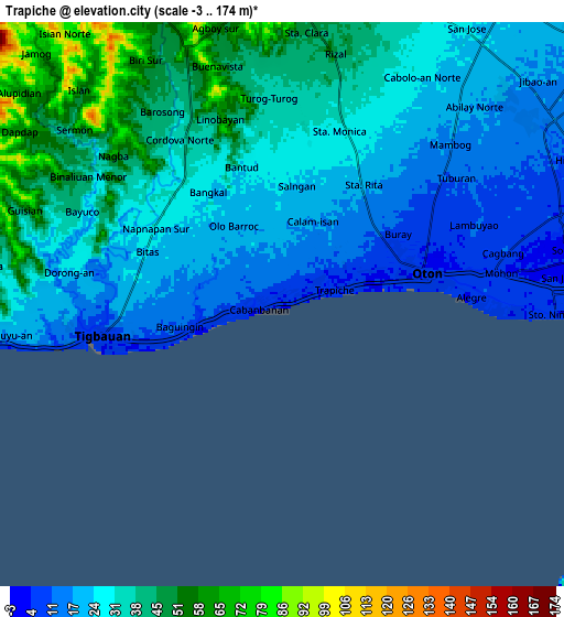 Zoom OUT 2x Trapiche, Philippines elevation map
