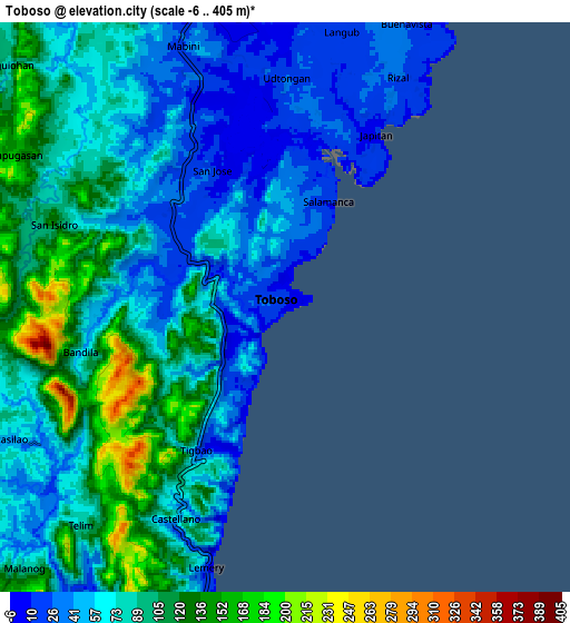 Zoom OUT 2x Toboso, Philippines elevation map