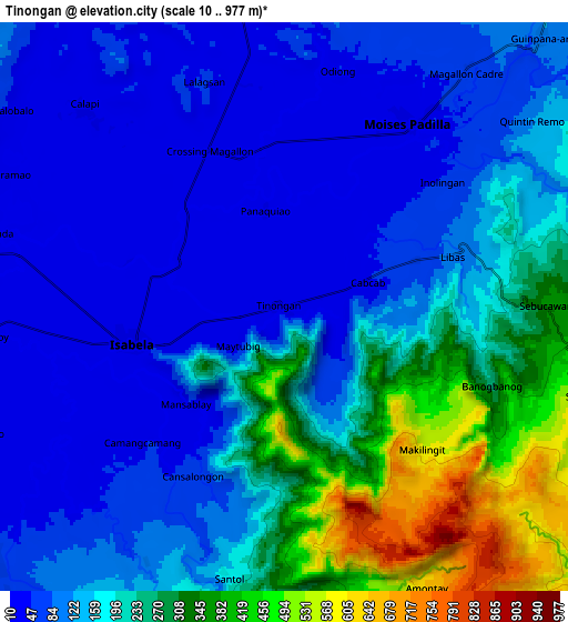 Zoom OUT 2x Tinongan, Philippines elevation map