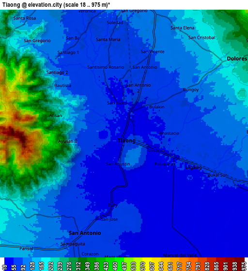 Zoom OUT 2x Tiaong, Philippines elevation map