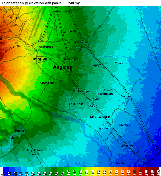 Zoom OUT 2x Telabastagan, Philippines elevation map