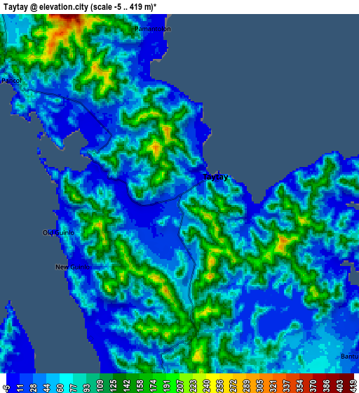 Zoom OUT 2x Taytay, Philippines elevation map