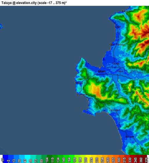 Zoom OUT 2x Taluya, Philippines elevation map