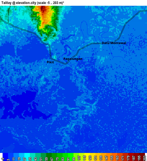 Zoom OUT 2x Talitay, Philippines elevation map