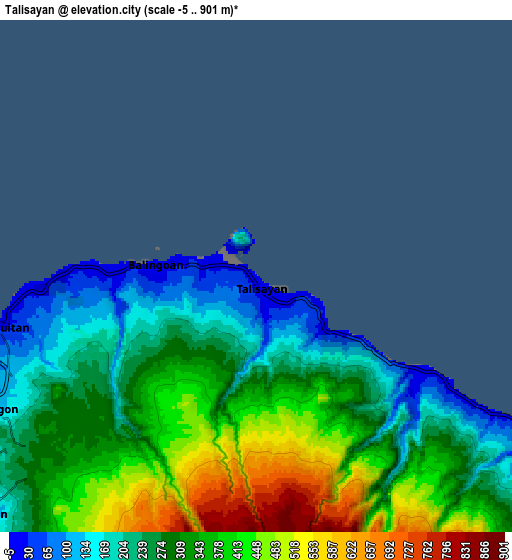 Zoom OUT 2x Talisayan, Philippines elevation map