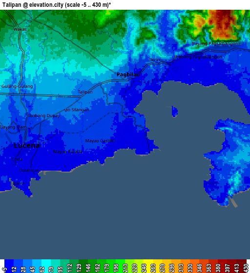 Zoom OUT 2x Talipan, Philippines elevation map