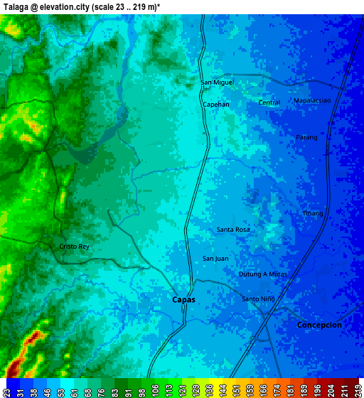 Zoom OUT 2x Talaga, Philippines elevation map