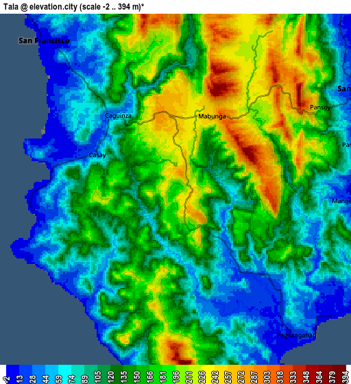 Zoom OUT 2x Tala, Philippines elevation map