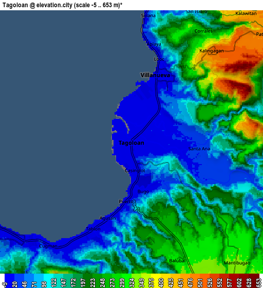 Zoom OUT 2x Tagoloan, Philippines elevation map