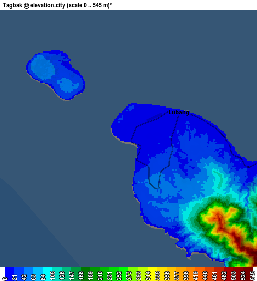 Zoom OUT 2x Tagbak, Philippines elevation map