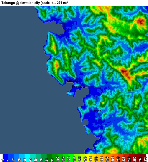 Zoom OUT 2x Tabango, Philippines elevation map