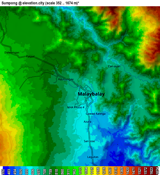 Zoom OUT 2x Sumpong, Philippines elevation map