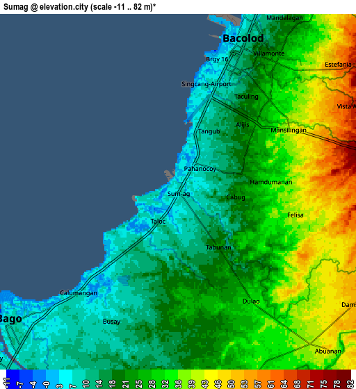 Zoom OUT 2x Sumag, Philippines elevation map