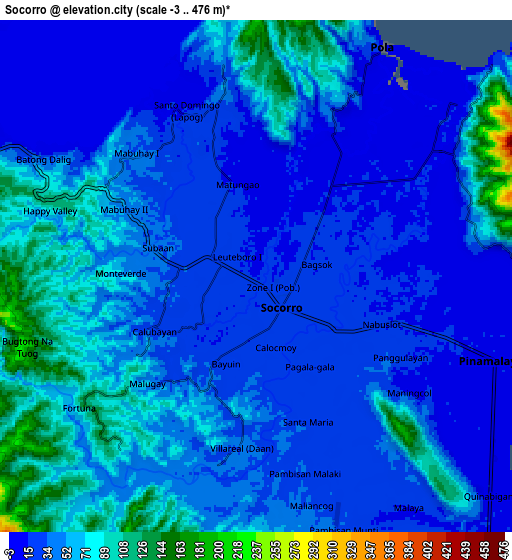 Zoom OUT 2x Socorro, Philippines elevation map