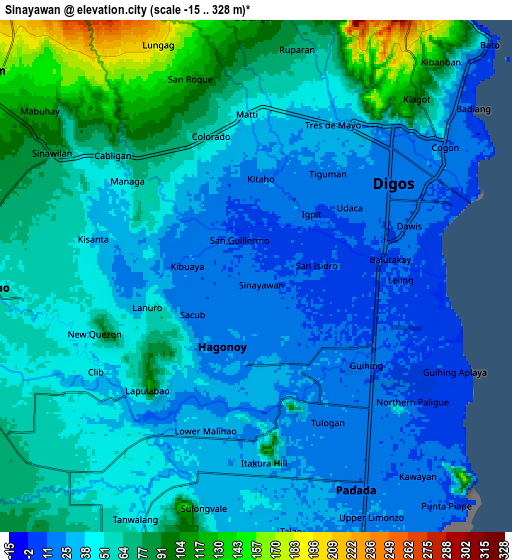 Zoom OUT 2x Sinayawan, Philippines elevation map